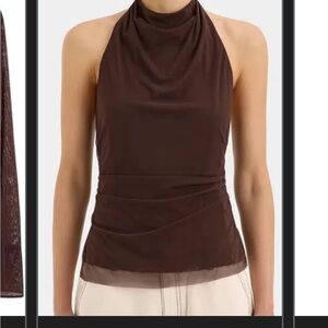 SIR the label Brown Halter Top